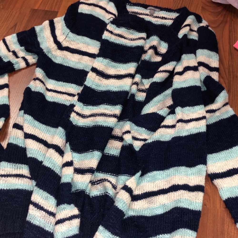 Blue cardigan